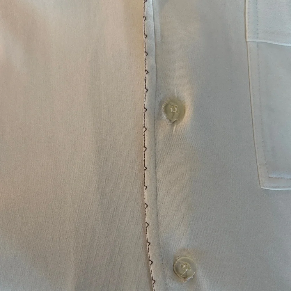 Men's Vintage Cream Button-Down Shirt - Picture 5 of 10